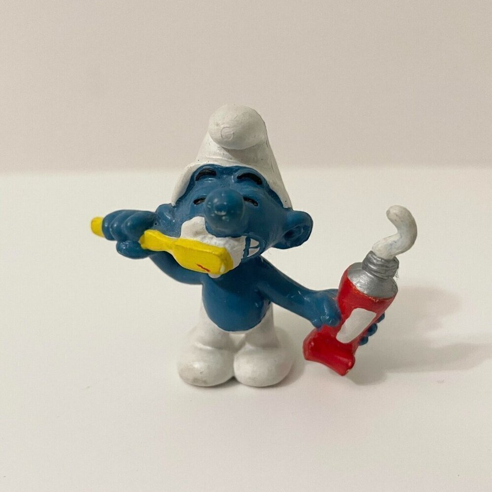 Smurfs Toothpaste Smurf Toothbrush Figure Toy Schleich Peyo